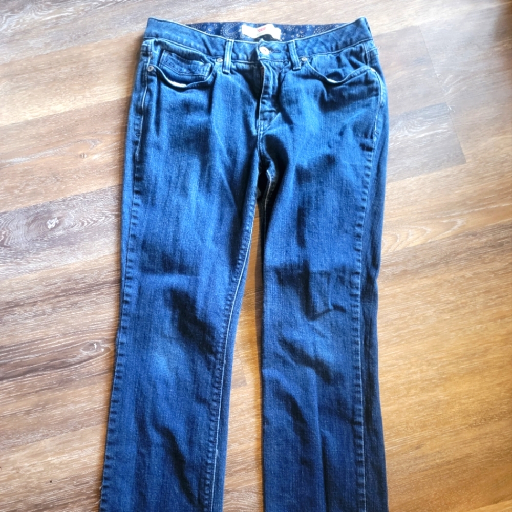 Levi's 525 Womens Jeans Perfect Waist Straight Leg Blue Denim Size 6